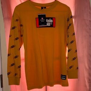 South Pole Yellow Long Sleeve Tee with Graphic Design